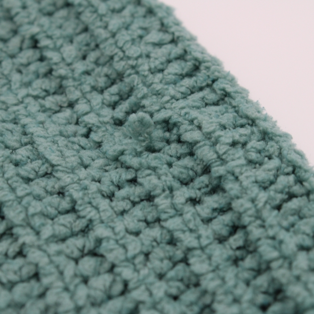 Women’s Teal Crocheted Oversized Sweater – Modest Crop Size M - Picture 4 of 6